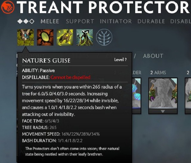 Chi tiết kỹ năng của Treant Protector