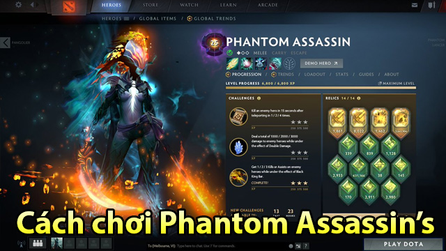 Cách chơi Phantom Assassin Dota 2 – Bóng ma sát thủ – Kuesports