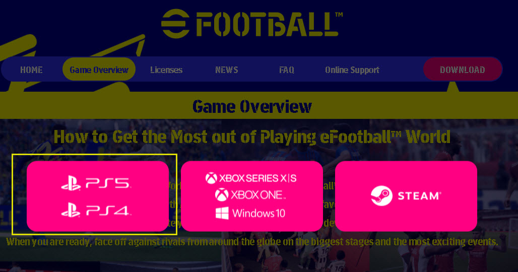 tải game efooball ps4 ps5