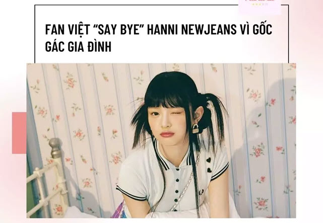 Idol gốc Việt Hanni Newjeans dính phốt phản quốc
